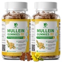 (2 Pack) 9 ב 1 Mullein Gummies עבור Lungse & Detox, תוספת כוח מולליין עלץ לחלץ w / Quercetin, Bromelain, Elderberry & Marshmallow for Respiratory, Immune &ive, טבעוני, 120 הרוזן