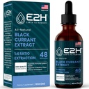 E2H Natural Black Currant Extracted Black Currant Seed - Immune System Health - Fast Absorbing נוזל - 2 Fl Oz