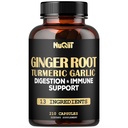 תוספי ג'ינג'ר עם Turmeric Curcumin, Garlic Bulb, Berberine HCl, Echinacea - 210 קפסולות