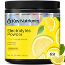 אבקת KEY NUTRIENTS Multivitamin Electrolytes אבקת No Sugar - רענון אבקת לימונדה אלקטרוליט - Sodium & אנרגיה תוספת - אבקת הידרה - No Calories - 90 משרתים - מיוצר בארה"ב