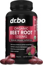 תוספי מזון שורש אורגני של Beet Root כמוסות - 1350 מ"ג אבקת חומצה פולית לחלץ גלולות, אורגני אבקת שורש אבקה שורש צמחי, Super Nitric Oxide Beets High Circulation ויטמינים Totals תמיכה - 120 Beets Tablet