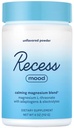 Recess Mood אבקת, Calming Magnesium L-Threonate בלגן עם פרח תשוקה, L-theanine, אלקטרוליטים, Magnesium Calm תמיכה אבקת - Unflavored 28 לשרת Tub