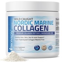 Bronson Marine Collagen Peptides hydrolyzed אבקת חלבון 100% Wild שנתפסה Nordic Cod מאומת מקור בר קיימא עבור מפרקים שיער העור ריחות ועצמות 150g (5.29oz)