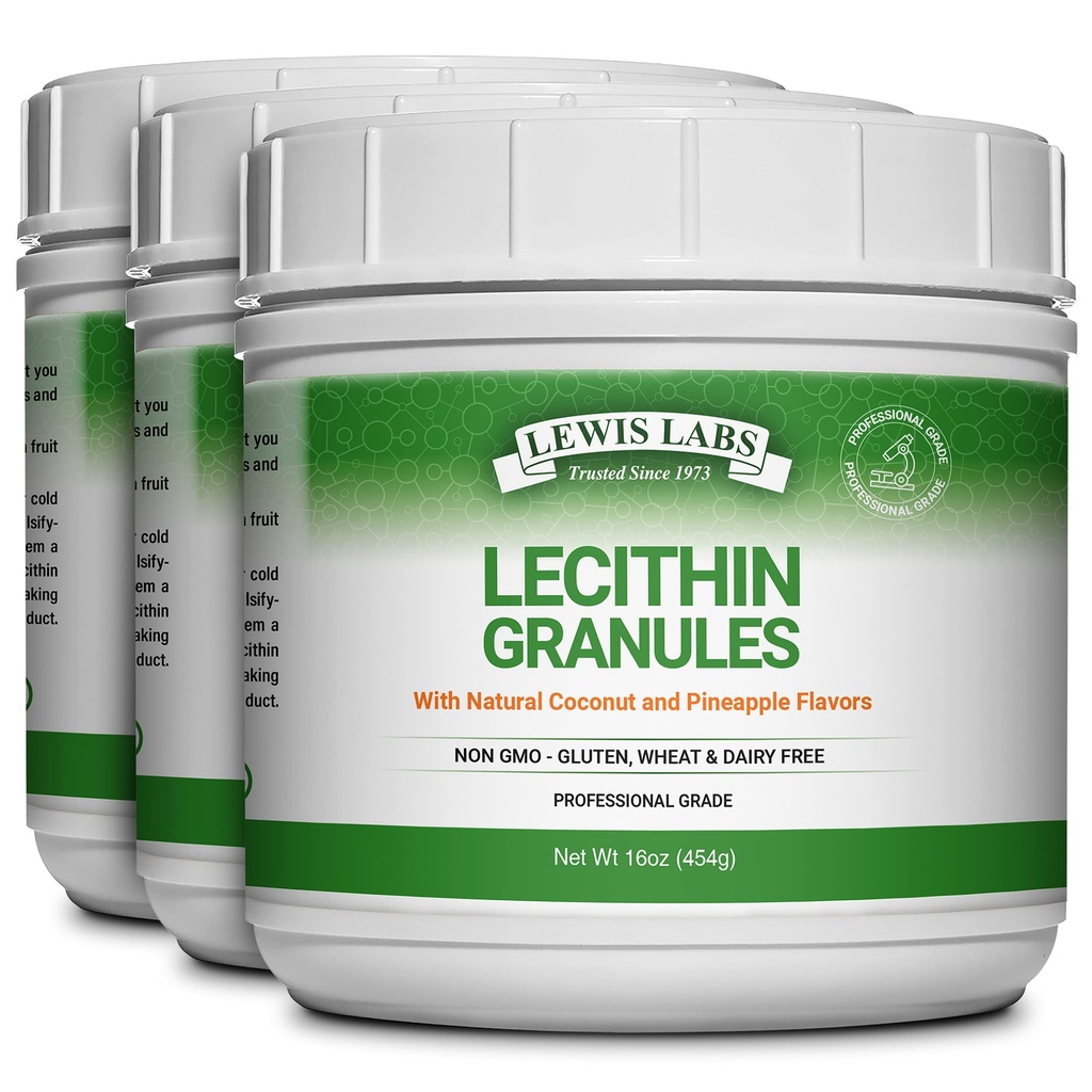 Lecithin Granules תוסף | Natural Soy Lecithin אבקה הוא מקור מצוין של Phosphatidyl Choline | תמיכת Lactation, Immune Function & Support Brain Health, 16 oz