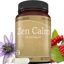 Zen Calm Stress Adrenal Support Supplementogenic Herbs - מגנזיום, ויטמין B, GABA & More כדי לתמוך ב Calm טבעי. לא-Drowsy Non-GMO (60 Veggie Caps)