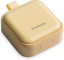 Small Pill Case Sweet, Pill Box - Acedada Travel Daily PillPSKer, Portable Pretty Container for Purse Pocket, קומפקטי תרופה הולדר עבור ויטמינים, שמן דגים, תוספי מזון צהובים