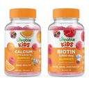 ילדים ביוטין חיים + Calcium עם ויטמין D ילדים, חניכיים בונדלה - גדול Tasting, ויטמין תוסף, Gluten Free, GMO חינם, Chewable Gummymy