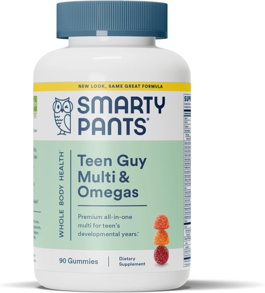 SmartyPants Teen Guy Multi & אומגהs Gummies, 90 Count