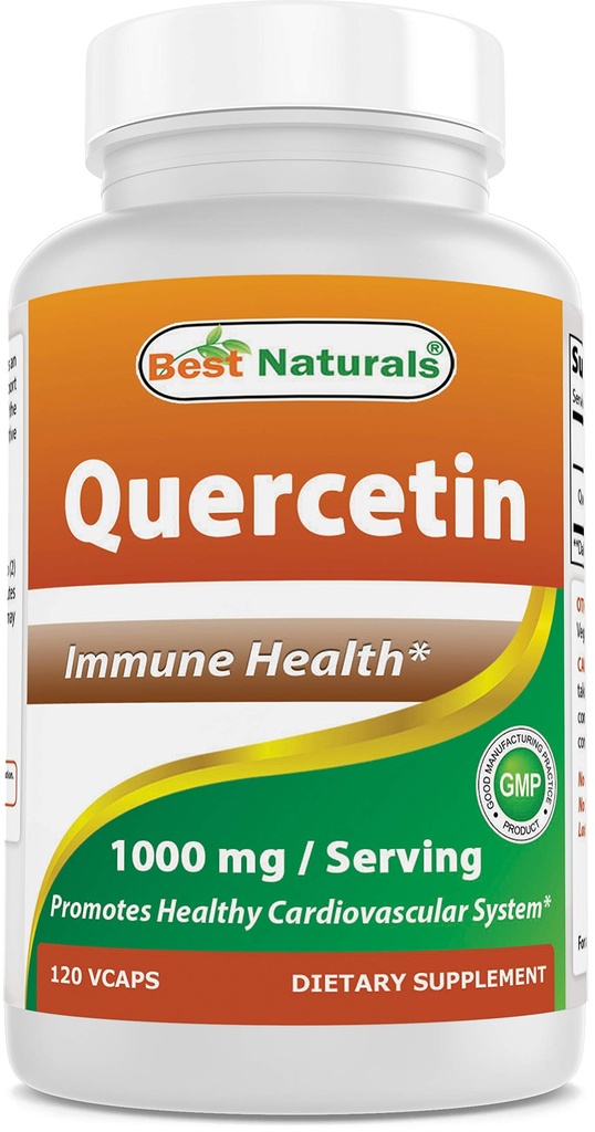 Best Naturals Quercetin 1000 מ"ג / משרת 120 קפסולות Veggie (120 Count)