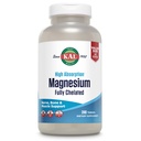 KAL Magnesium Glycinate Tablets, Fully Chelated, High Absorption פורמולה עם Magnesium Bisglycinate Chelate for Nerve, שריר ועצמות בריאות תמיכה, טבעוני, Gluten חינם, גודל ערך, 240 טבליות