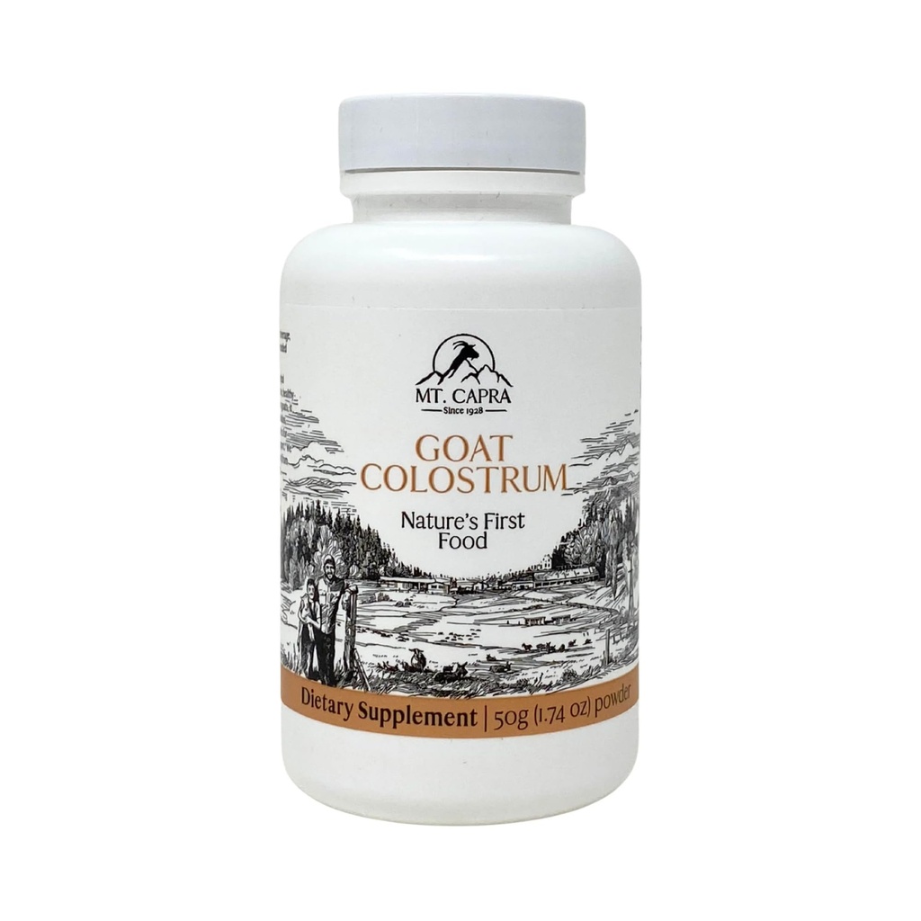 Mt. Caprat Milk Colostrum | for Healthy Immune System, Gut, and אתלטיקו ביצועים | Grass-Fed, High in Immunoglobulins; 17 משרתים - 1.76 oz