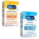 Enfamil Poly-Vi-Sol ו- Fer-in-Sol Iron נוזל Drop Multivitamin תוספי תינוקות ופעוטות, 2x50 mL Dropper בקבוק