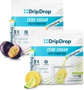 DripDrop hydrotion - Electrolyte אבקת Packets - לימון Lime & Passion פירות Zero Sugar Bundle - 64 Count