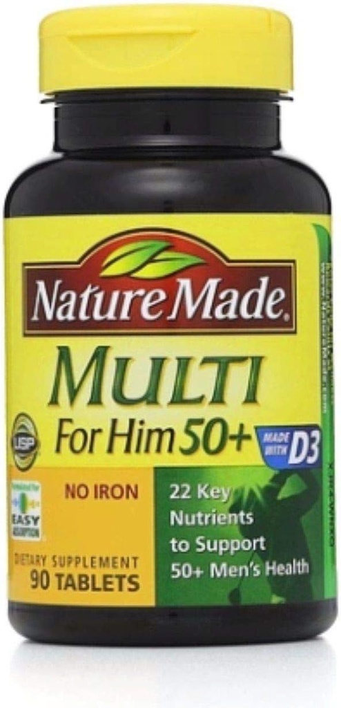 הטבע עשה Multi בשבילו 50+ טבליות דיאטה 90 ea (Pack of 4)