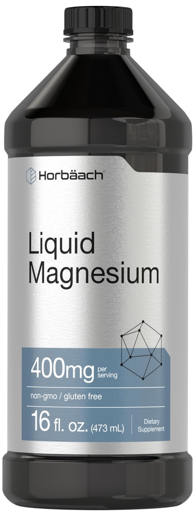 Horbaach נוזל Magnesium 16 floz | Vital Trace מינרלים מורכבים | עם Sulfate, Lithium ו Boron | Vegetarian, non-GMO & Gluten Free Supplement