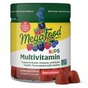 Mega Food Kids Multivitamin Gummies - ילדים ויטמינים - גיל 4 עם ויטמין C, ויטמין D, Zinc, Choline, ו- Real Fruit - Brain & Immune Support - בריידיול - 60 מסטיקים (30 משרתים)