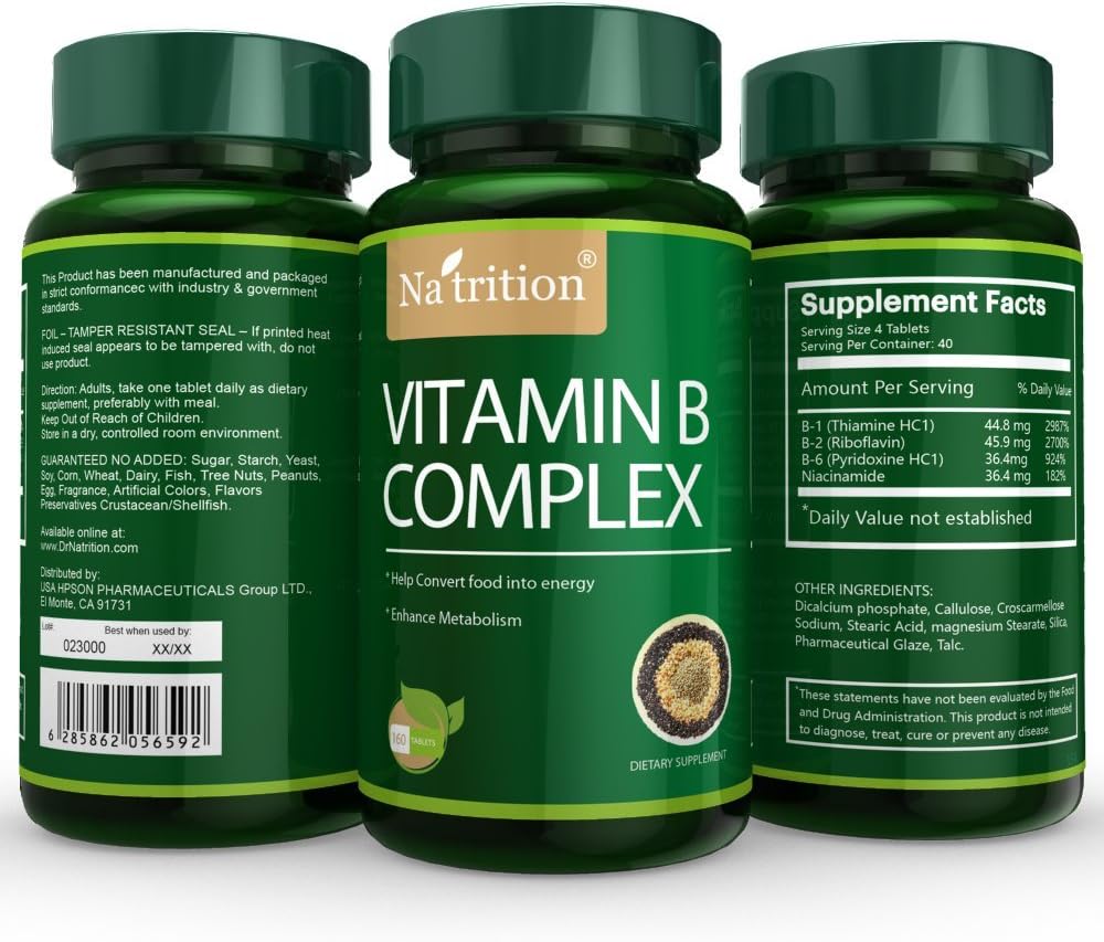 N'trition ויטמין B Complex Tablets, 160 טבליות לבקבוק