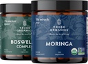 TRIBE ORGANICS Vitality Duo - Boswellia Complex - Moringa - עבור תמיכה משותפת, הקלה שרירים, אנרגיה, ירידה במשקל, תפקוד המוח