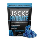 דלק Jocko hydrote אלקטרוליט אבקת Packets נמוך סוכר - hydrotion Amplifier Packets for Recovery, Dehydration והתעמלות - עם ויטמינים B6, B12 & C (16 Packets) Blue Raspberry