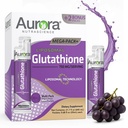 אורורה Nutrascience Mega-Liposomal נוזל Glutathione, Immune & Antioxidant Gut Health Support Supplement, 750 מ"ג עבור שירות, non-GMO, Sugar-Free, 32 Single Serve Packets