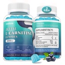 2 Pack Sugar Free Acetyl L-Carnitine Gummies, L-Carnitine תוסף עבור נשים וגברים, עם ויטמין C & B12, ALCAR for Energy, Brain & Heart Health Support, טבעוני, non-GMO, 120 הרוזן