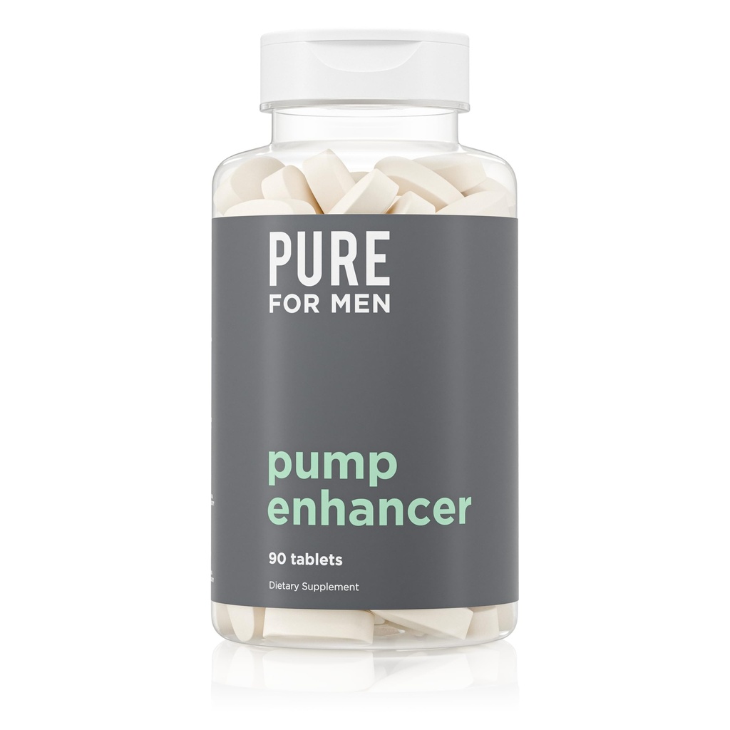 Pure for Men Pump Enhancer | Pre Workout תוסף עבור משאבת שרירים, Stamina ולהגדיל את זרימת הדם | Nitric Oxide Booster with L-Arginine & L-Citrulline | Focus and Energy Support