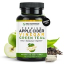 TRIO NUTRITION Apple Cider Vinegar קפסולות עם תה ירוק - Natural Sugar Free Apple Cider Vinegar Pills with the Mother for Body ניקויse, Immune, Weight Management & Metabolism Booster*