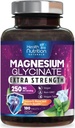 Magnesium Glycinate 250 מ"ג - 100% מגנזיום צ'לסי עבור Max Absorption - תמיכה בשינה, שרירים, עצבים, העצם & הלב תמיכה בריאות תמיכה, הטוב ביותר Mag תוסף, טבעוני non-GMO, צד שלישי נבדק - 180 טבליות