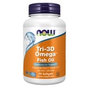 עכשיו תוספי מזון, Tri-3D אומגה TM, Triglyceride טופס של שמן אומגה 3 דגים + ויטמין D-3, Molecularly Distilled, 90 Softgels