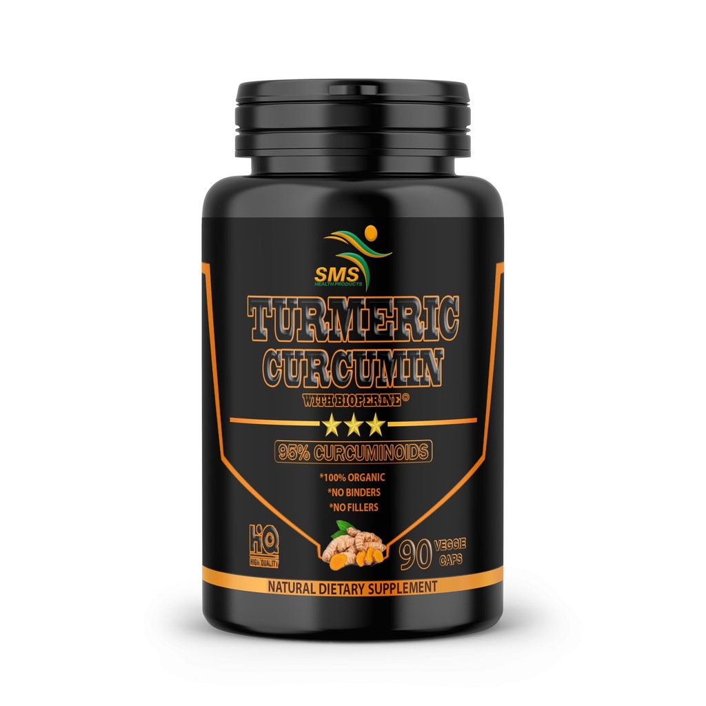 כורכום Turmeric Curcumin עם Black Pepper 1500 מ"ג | 90 ווג'י קפסולות | תוספי תזונה עם 95% סטנדרטיים Curcuminoids & Bioperine for Potency & Absorption