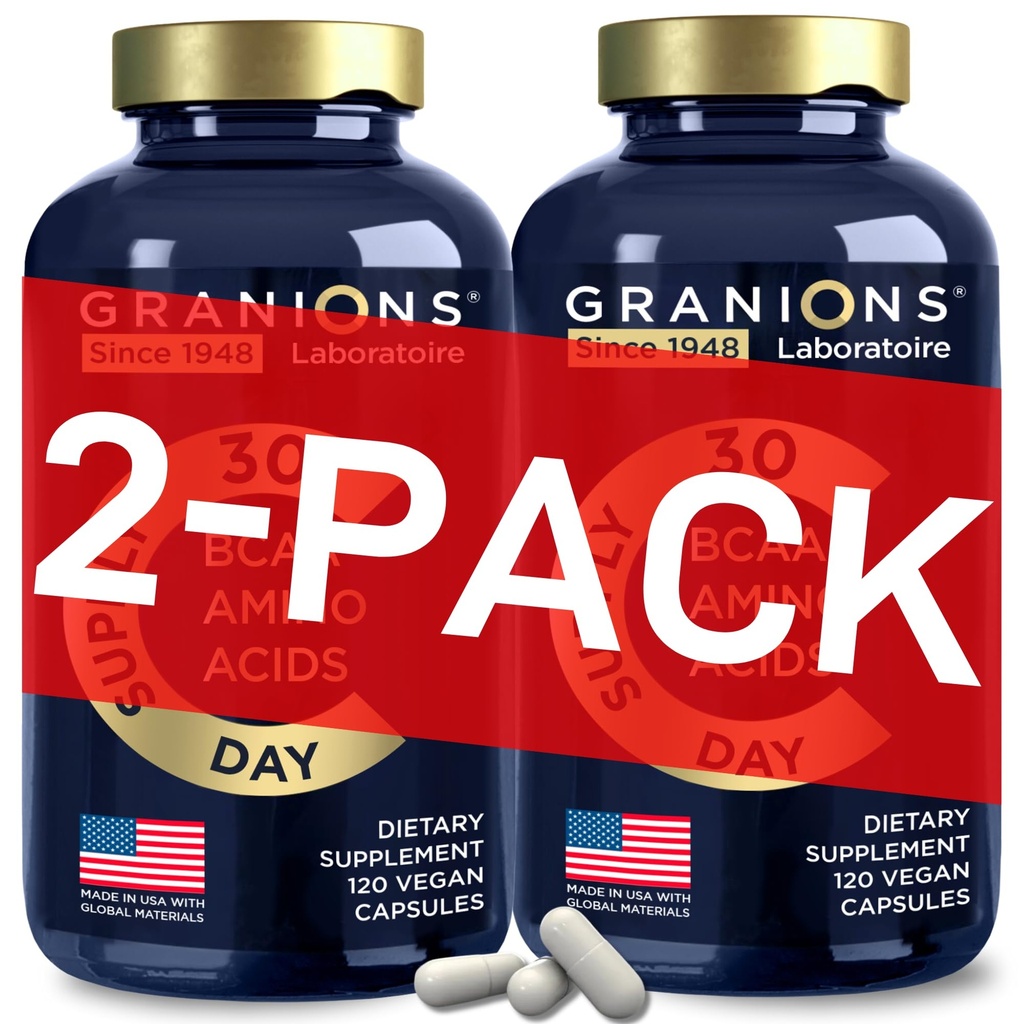 Essential Amino Acids תוספת לגברים ונשים - כל 9 BCAAs EAA תוספי פורמולה - Leucine Amino Acid, Lysine, Tryptophan, Advanced Amino Energy & Muscle Recovery - 240 קפסולות טבעוניות BCAA
