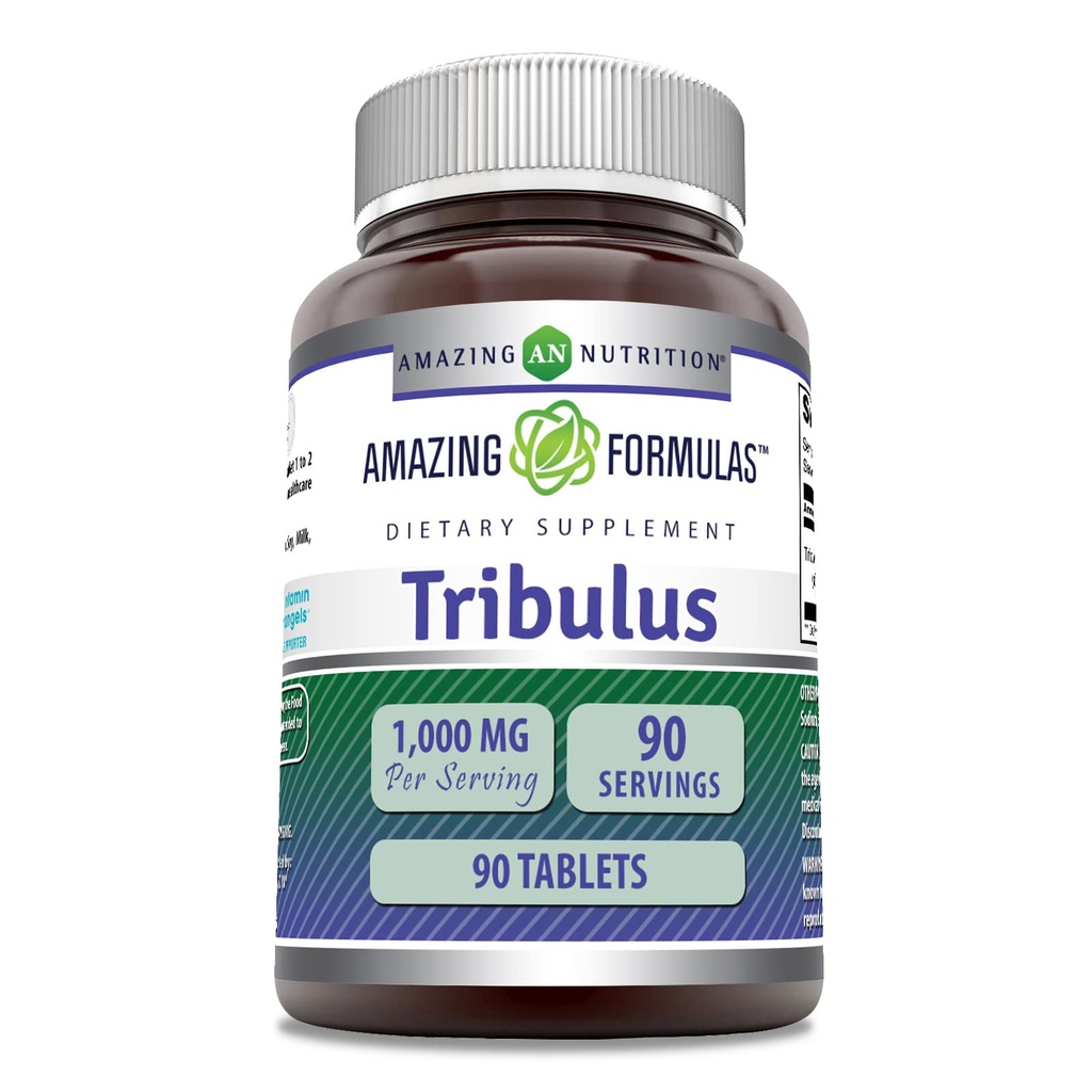 פורמולה מדהימה Tribulus לחלץ 1000 Mg תוספי Tablet | Non-GMO | Glu-Free | Made in USA (1 Pack | 90 Count)