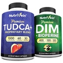 מזון מזינים Premium TUDCA ו- DIM תוסף Bundle: High-Absorption TUDCA תוסף ו- DIM עבור Detox, Balance ו- Well-Being