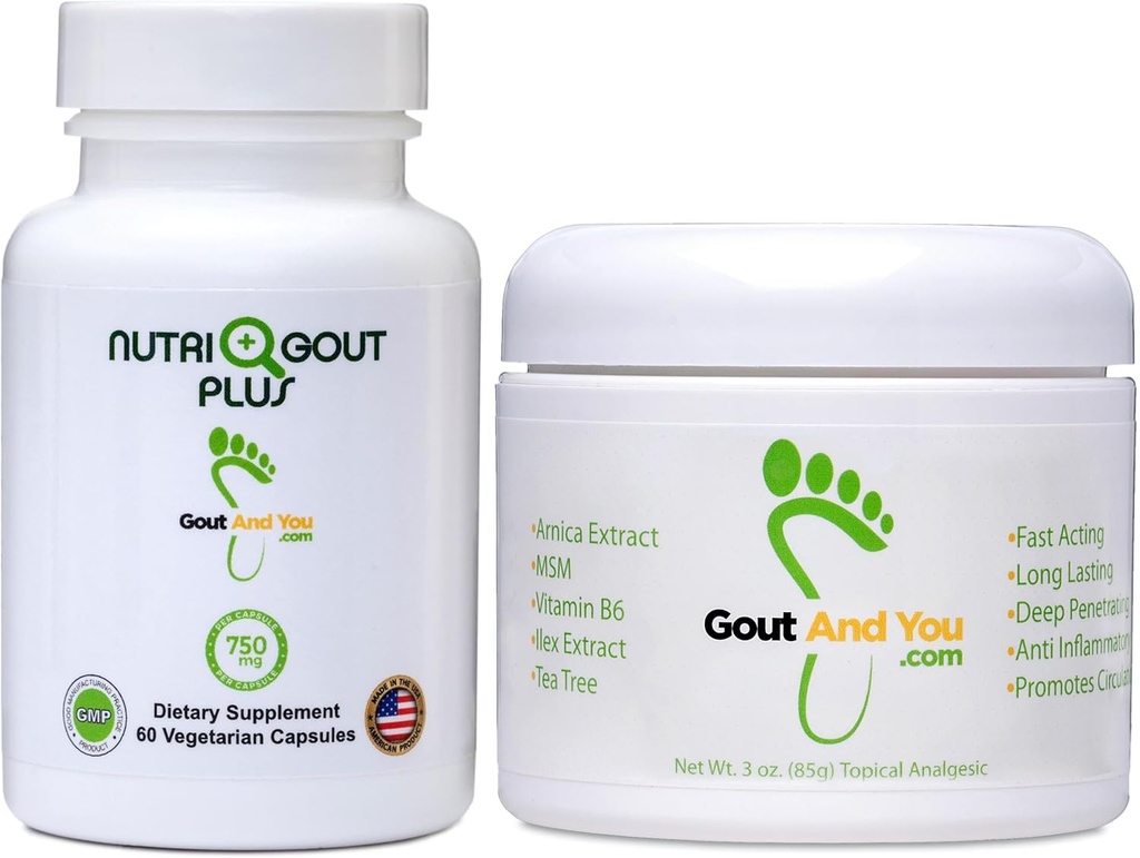 חומצה תזונתית פלוס Uric Acid תמיכה ושמנת יתר טיפולית עם Arnica לחלץ