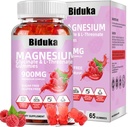 900 מ"ג Magnesium Complex 65 Raspberry Gummies, Sugar Free Magnesium Glycinate & L-Threonate Potassium תוסף עם ויטמין D, B6, CoQ10 להרגעה