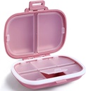 Holii Travel Pill מארגנת, 8 השוואתיות ב- Portable Pill Case, Daily Pill Box to Hold Vietnams, Small Pill Container for Pocket Purse Medicine Organer (Pink)