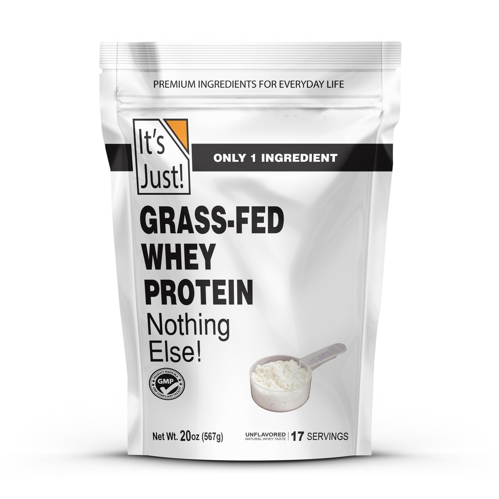 זה פשוט! 100% חלבון Whey חלבון ריכוזrate, Grass-Fed Pasture גדל, מיוצר באוסטרליה, RBST /rBGH הורמון חינם, Premium WPC-80, לא הוסיף פלברס (Grass-Fed Unflavored, 1.25 פאונד)