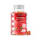 Vitamatic Sugar Free ויטמין A 25000 IU Gummies (Retinyl Palmitate) - Natural Strawberry Flavor - 120 מטבוליזם מבוסס Pectin (1 בבקבוק)