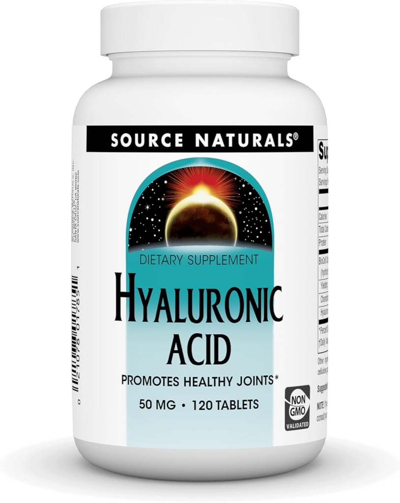 מקור Naturals Hyaluronic Acid, 50mg, 120 טבליות