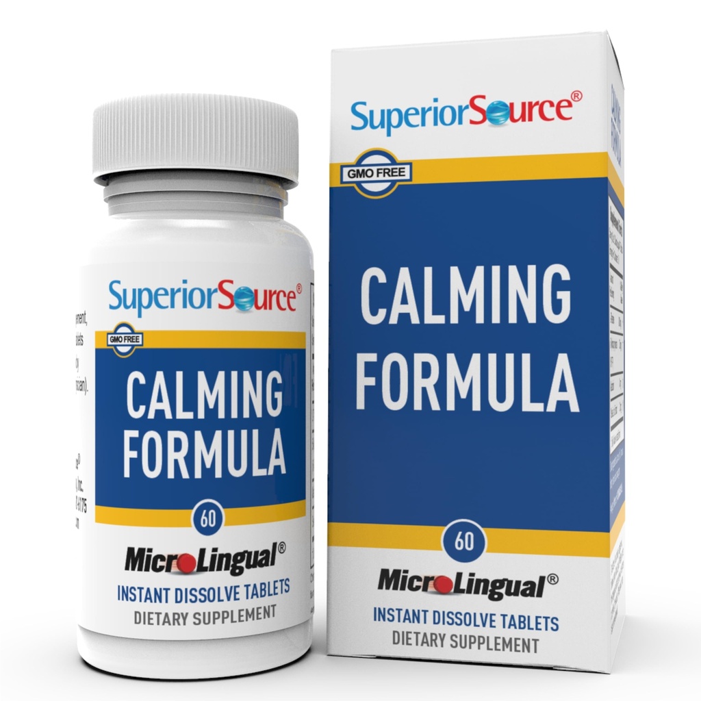 מקור גבוה Calming פורמולה, L-theanine, Melatonin, תחת הלשון Quick Dissolve MicroLingual Tablet, 60 Ct, 5HTP עבור הגדלת סרוטונין Conversion, תמיכה בשינה, non-GMO