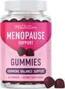 Menopause Support Gummies | הורמון איזון הקלה עבור פלאשים חמים, לילות הזעה, Mood Swings, & Bloating | עם Phytoestrogen Soy, ויטמין D3, PABA, Biotin | Vegetarian, Gluten-Free | 60 Count | 60 Count