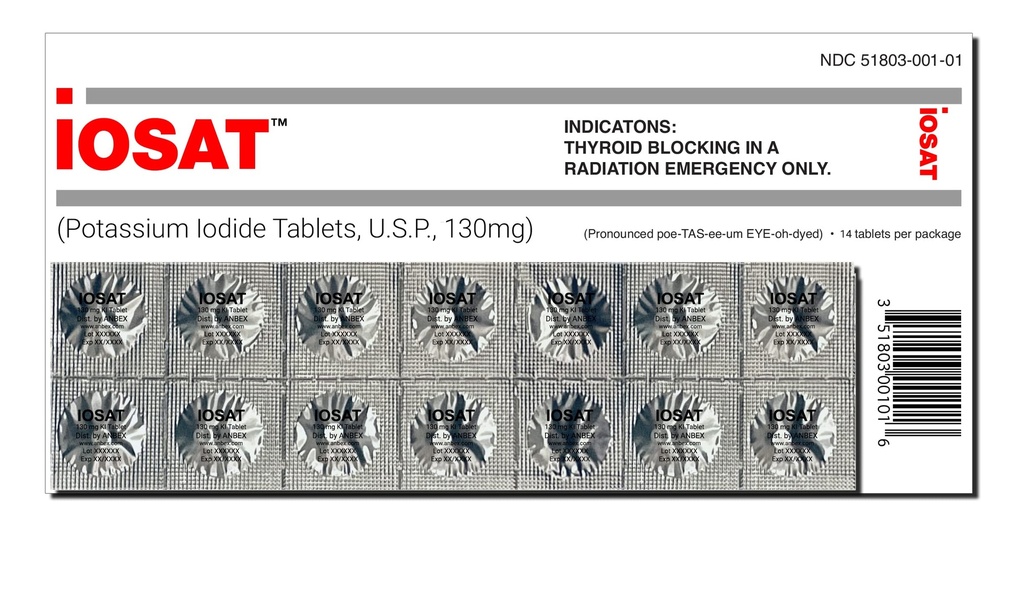טבליות Potassium Iodide - 14 130mg טבליות