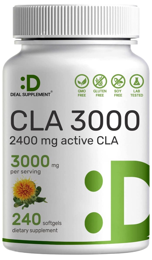 Ultraחוזק CLA 3000 מ"ג | 240 Softgels, Active Conjugated Linoleic Acid from Spflower Oil