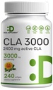 Ultraחוזק CLA 3000 מ"ג | 240 Softgels, Active Conjugated Linoleic Acid from Spflower Oil
