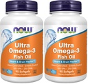 עכשיו תוספי מזון, Ultra אומגה 3 Molecularly Distilled ו Enteric Coated, 90 Softgels (Pack of 2)