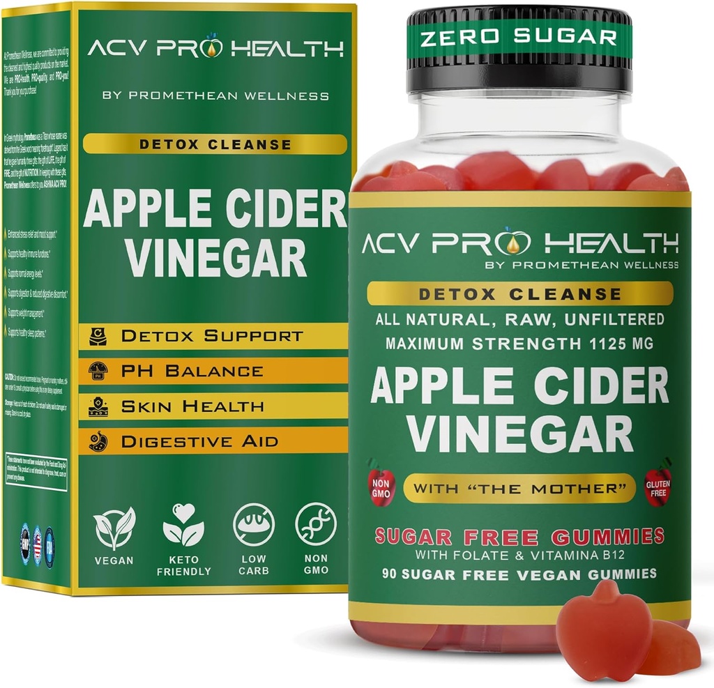 2-Pack Apple Cider Vinegarmies Sugar Free - ACV עם סוכר לא הגיוני! Cto Acv Gummies Keto Gummy Detox ניקוי Golo