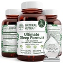 טבעי Nutra Ultimate Sleep Formula, Chamomile כדי לתמוך להרגעה ולצמצם את החרדה בשעות הלילה, לעזור לך להירדם מהר יותר, 50 קפסולות