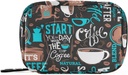 Pill Case Funny Coffee Pill Box 7 Day Pill Case Bag Travel Pill Productionser Bag with Zipper Portable Weekly Case Index Size עבור תוסף ויטמין Holder