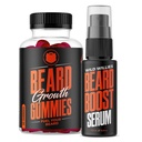 וויליס Wild Beard Growth Double Threat: Beard Growth Gummies ו- Serum Kit for Men - ביוטין, Caffeine & Essential Growth Oil for Fuller, Thicker Surface Hair - Beard Violets & Enhance Beard growth