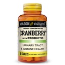 MASON NATURAL Cranberry עם Probiotic, 2 חודשים אספקה, ריכוז גבוה, תומך מערכת בריאות דלקת ריאות רגילה, 60 טבליות